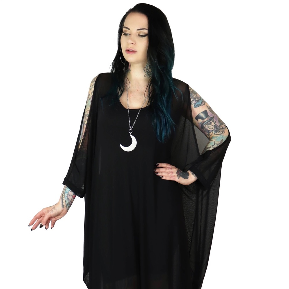 THE SHADOW mesh kaftan